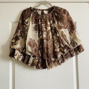 Tracy Reese Silk Bubble  elastic Waist Skirt Size S NWOT